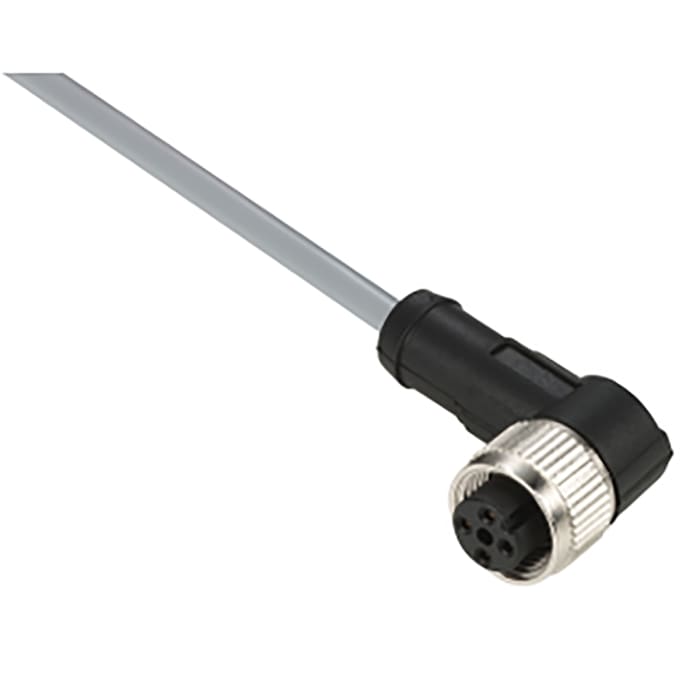 Telemecanique Sensors Right Angle Female 4 way M12 to Unterminated Sensor Actuator Cable, 5m