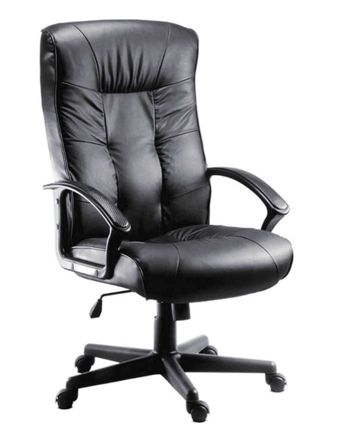 Chaise de bureau RS PRO, accoudoirs fixes, Hauteur d'assise 46 → 55cm, Noir