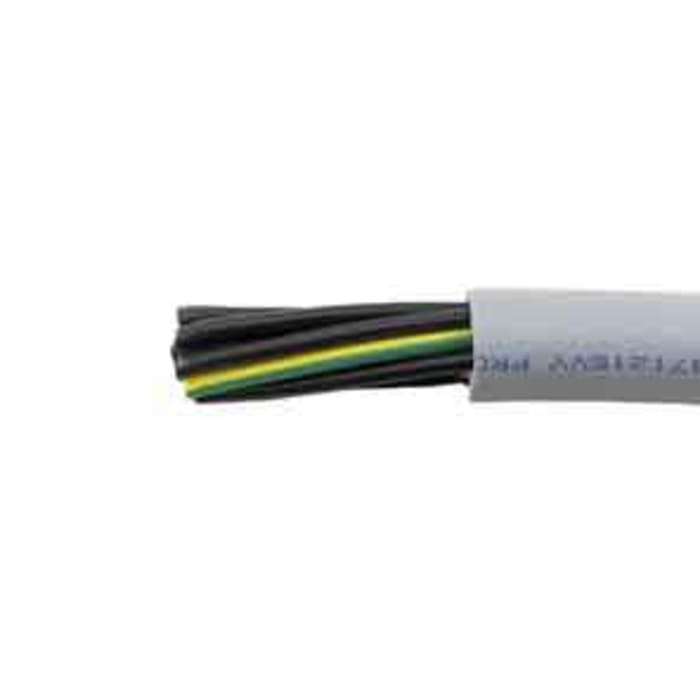 Alpha Wire Pro-Met Control Cable, 7 Cores, 1 mm², YY, Unscreened, 50m, Grey PVC Sheath