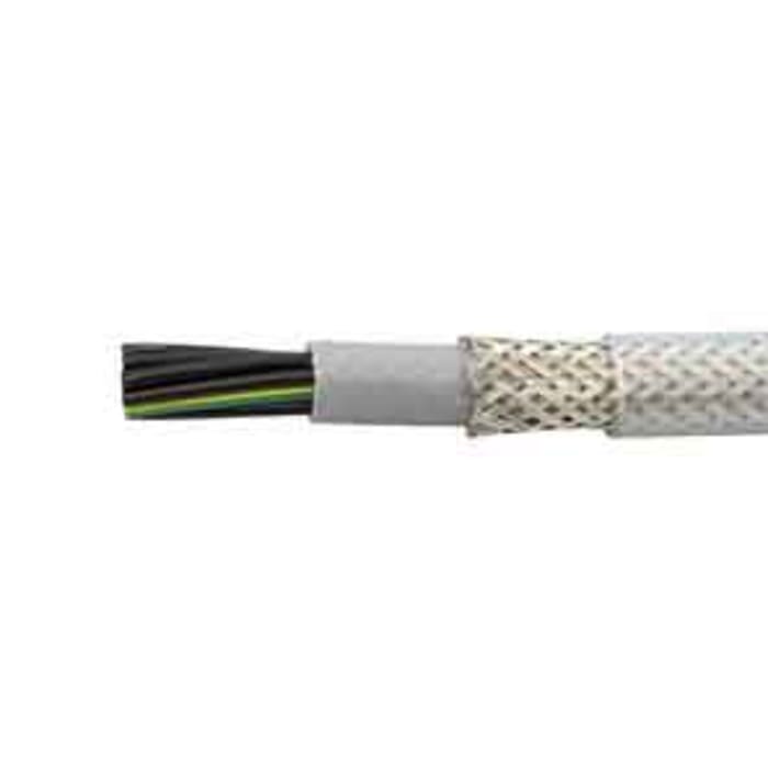 Alpha Wire Pro-Met Control Cable, 12 Cores, 1 mm², CY, Screened, 100m, Transparent PVC Sheath