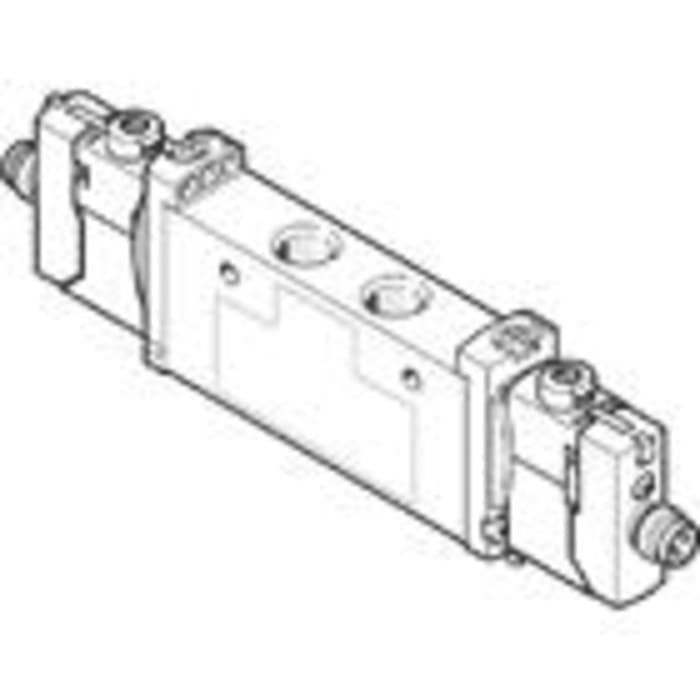 Electroválvula neumática Festo, Serie VUVG, Rosca G 1/8, Función 3/2, Solenoide, En Línea, 550l/min