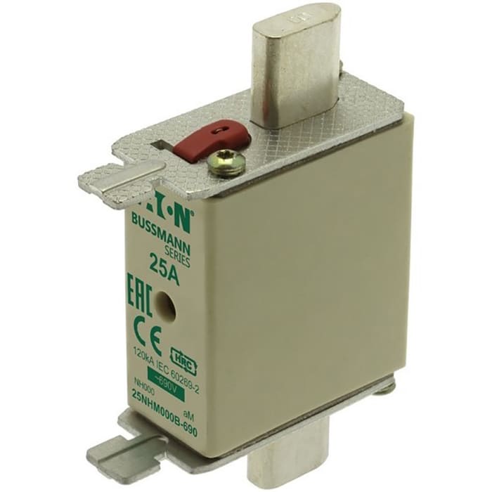 25NHM000B-690 Eaton | Eaton 25A NH Fuse NH000 690V ac | 181-8632 | RS