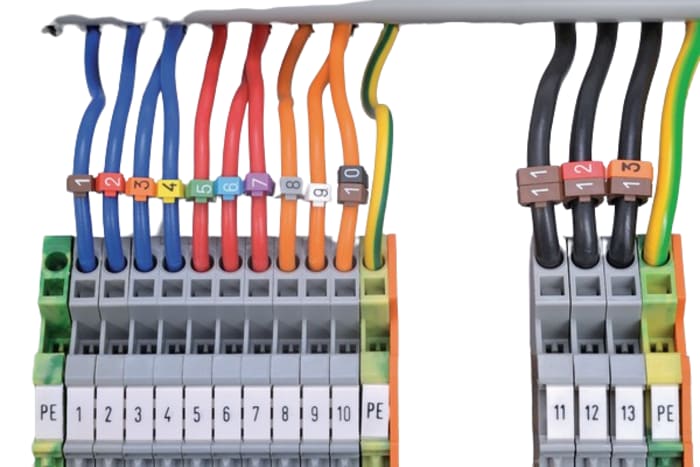 HellermannTyton WIC0 Snap On Cable Markers, assorted colours, Pre-printed "0 → 9", 0.8 → 2.2 Cable,