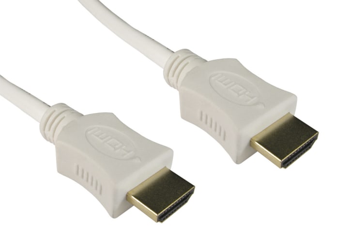 Cable HDMI Blanco RS PRO, con. A: HDMI Macho, con. B: HDMI Macho, long. 50cm