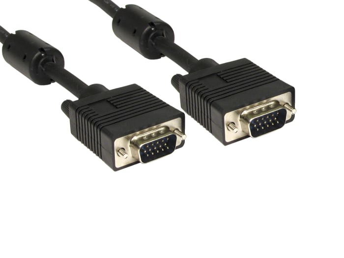 RS PRO | RS PRO, 30m Siyah Dijital Video ve Ekran Kablosu Düzeneği, Male VGA  HD15 - Male VGA HD15 | 182-8532 | RS Components