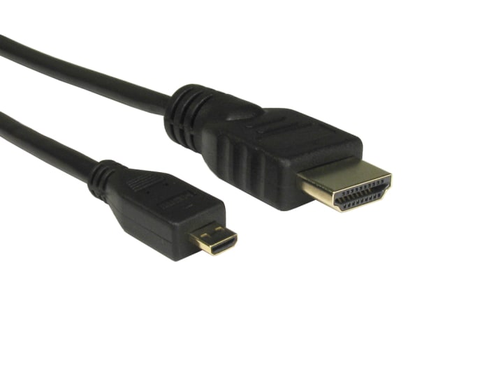 RS PRO, 1.5m Male HDMI to Male Micro HDMI 4K