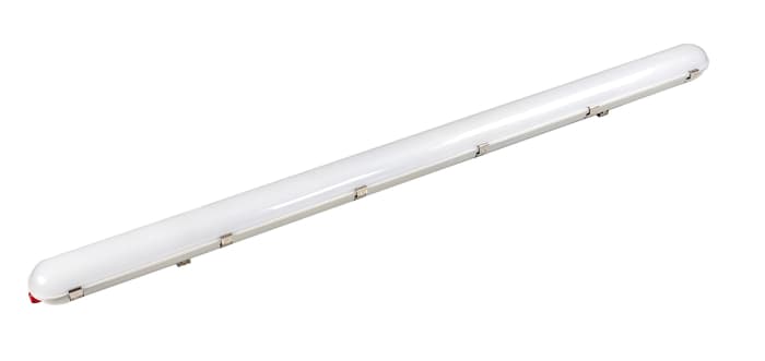 RS PRO 80 W LED Batten Light, 100 → 277 V ac LED Emergency NCF, 1 Lamp, 1.5 m Long, IP65