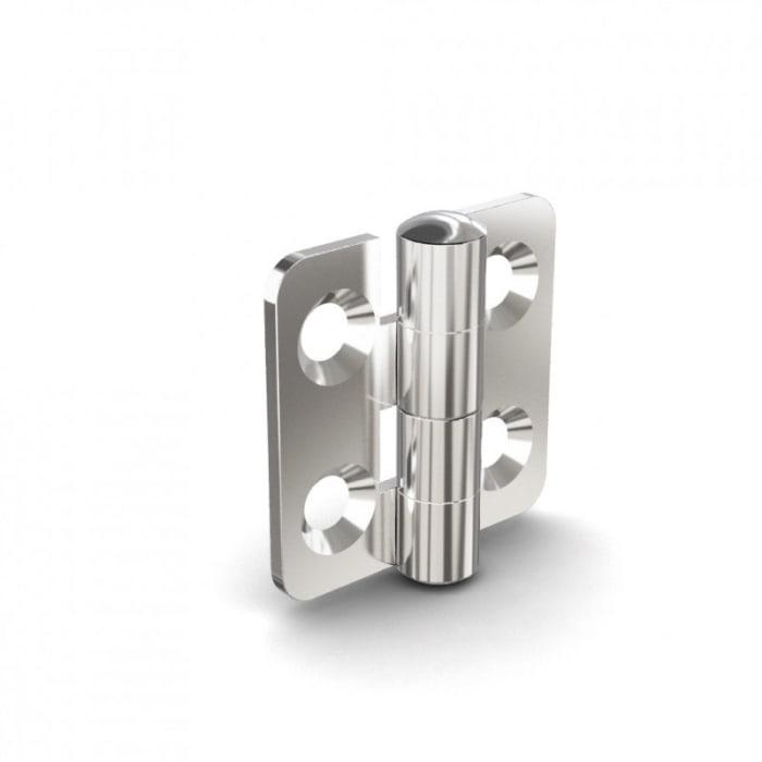 5213945 Polished Stainless Steel Butt Hinge, Rivet Fixing