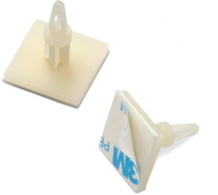 Wurth Elektronik 12.9 mm High 22.9 mm High Nylon Adhesive-Backed Support for 4 mm PCB Hole, 20 mm 20 mm