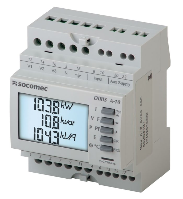 Compteur d'énergie Socomec DIRIS A10, mono/triphasé 