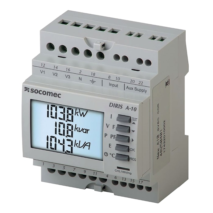 Compteur d'énergie Socomec DIRIS A10, mono/triphasé 