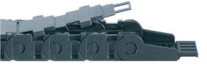 Igus 15, e-chain Black Cable Chain - Flexible Slot, W38 mm x D17mm, L1m, 125 mm Min. Bend Radius, Polymer