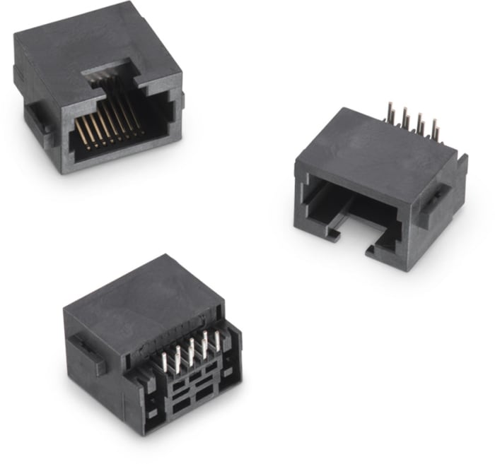 Wurth Elektronik WR-MJ Series Female RJ45 Connector, Through Hole Horizontal 1 Port 8P8C -Way