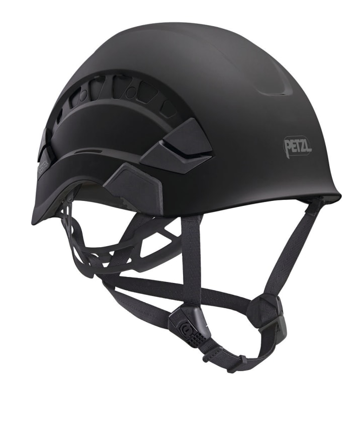 Petzl VERTEX VENT Black Safety Helmet with Chin Strap, AdjustableVentilated