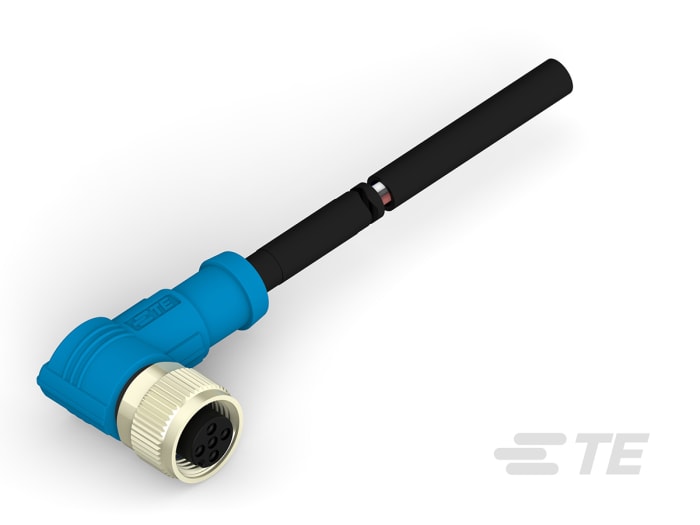 TE Connectivity Right Angle Female 5 way M12 to Unterminated Sensor Actuator Cable, 5m
