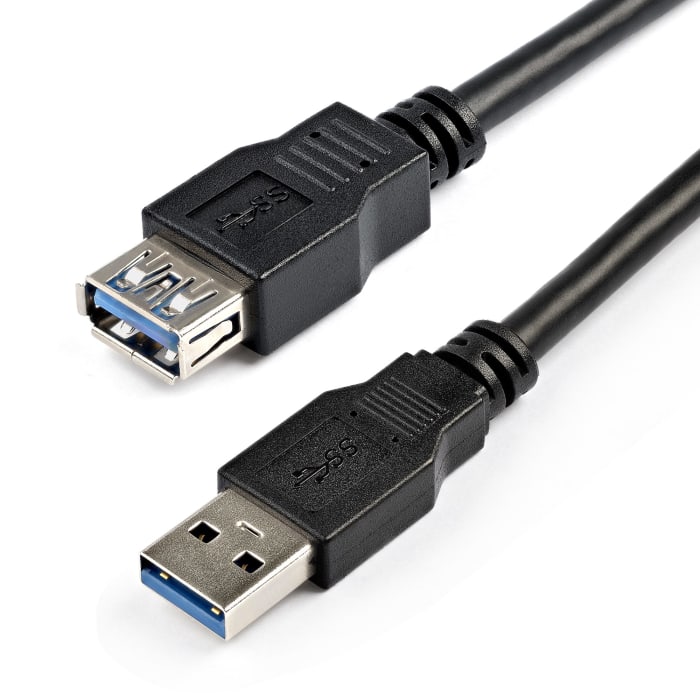 Cable USB USB 3.0 con A. USB A Macho long. 2m, color Negro