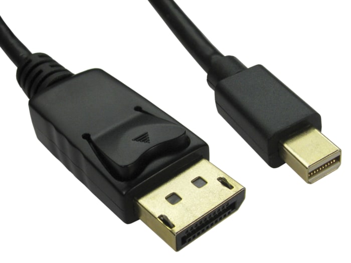 Câble DisplayPort RS PRO, DP mâle (port d'affichage) mini/ DisplayPort M /M en 1m Noir