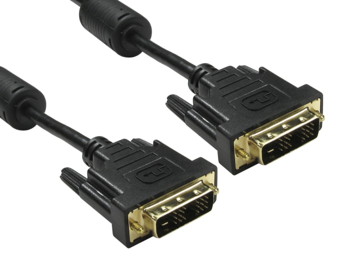 RS PRO, Male DVI-D Single Link to Male DVI-D Single Link Cable, 2mBlack sheath