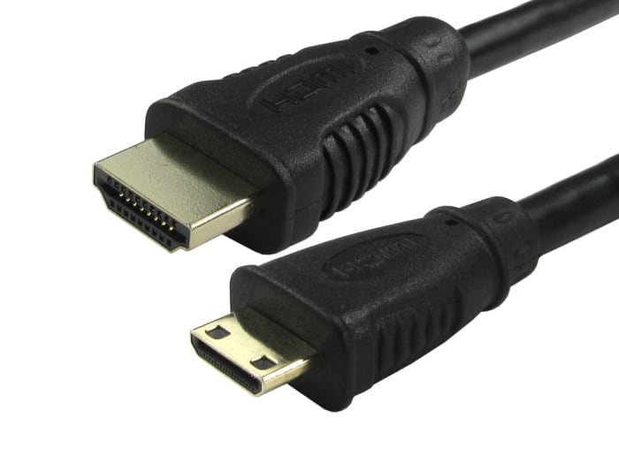 RS PRO, RS PRO 4K High Speed Male HDMI to Male Mini HDMI Cable, 3m, 186-3029