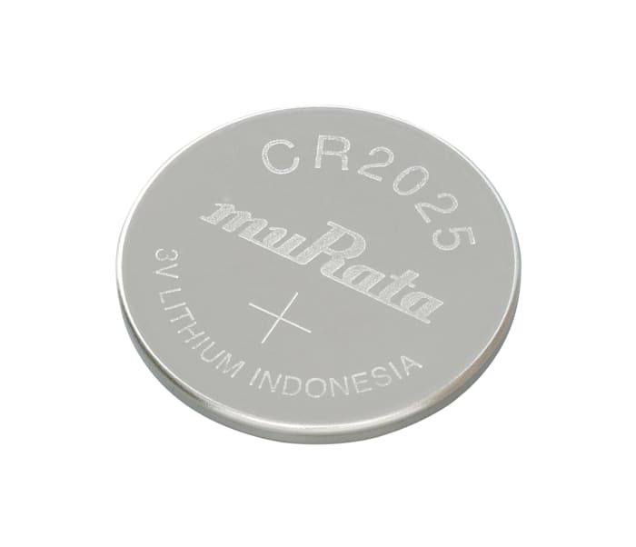 Murata CR2025 Button Battery, 3V, 20mm Diameter