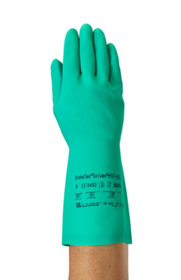 Ansell AlphaTec Solvex 37-675 Green Nitrile Chemical Resistant