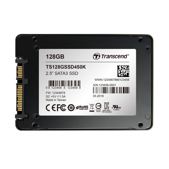 Transcend SSD450K 2.5 in 128 GB Internal SSD Hard Drive