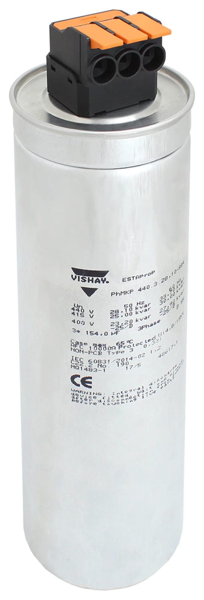 Vishay Power Factor Correction Capacitor (PFC) 3 x 132.6μF 20kvar 21.5kvar 3