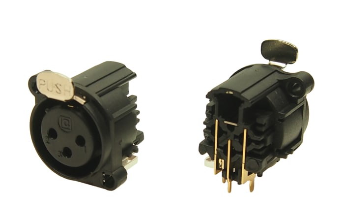 RS PRO PCB Mount XLR Connectors, Female, 250 V ac, 3 Way