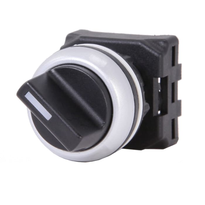 RS PRO 2 Position Selector Switch Head, 22mm Cutout, Black Handle