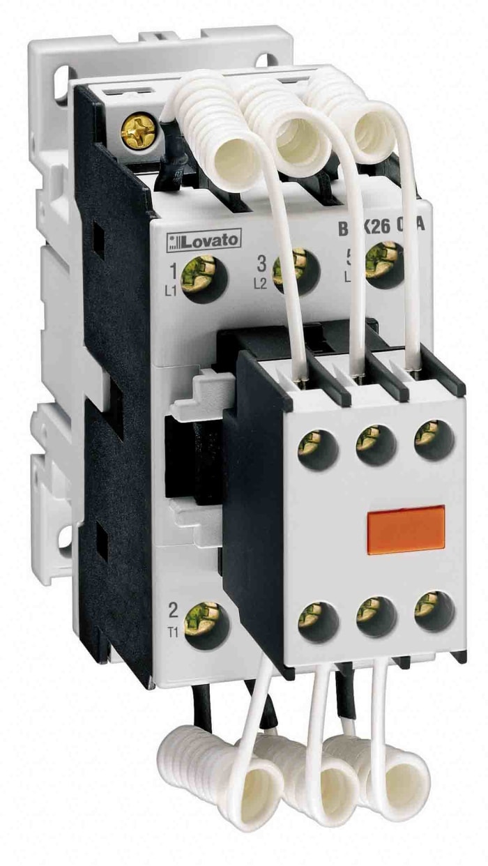 Lovato BFK Contactor, 230 V ac Coil, 3-Pole, 30 A, 20 kVar, 3NO, 690 V ac