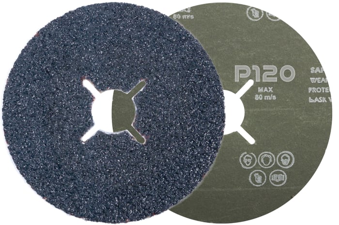 RS PRO Zirconium Abrasive Disc Abrasive Disc, 115 mm, 120 Grade, 25 Grit