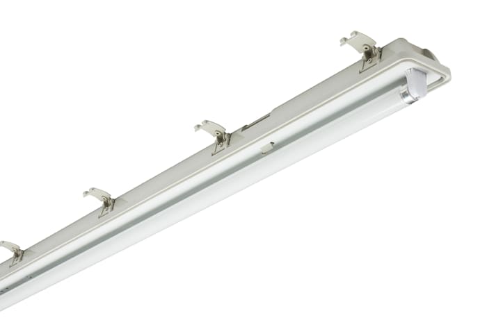 RS PRO 36 W Fluorescent Batten Light, 230 V Batten Damp Proof Light, 1 Lamp, Anti-corrosive, 1.26 m Long, IP65
