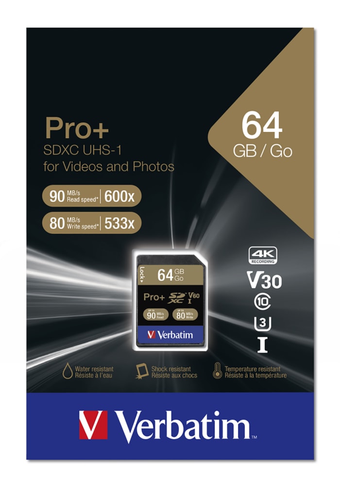 Verbatim 64 GB SDXC SD Card, Class 3