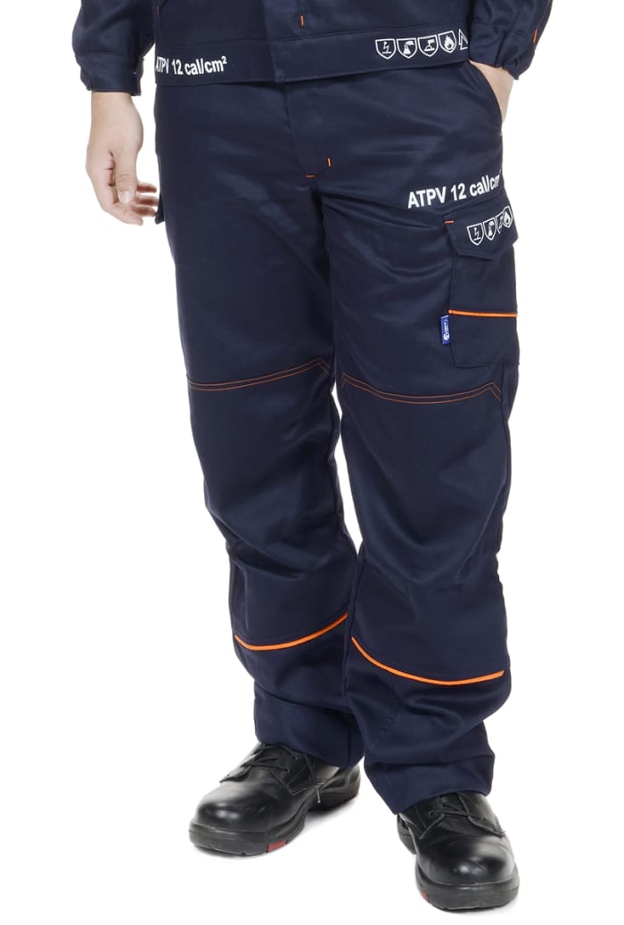 Pracovní kalhoty pánské, Tmavomodrá, Antistatický, Samozhášecí, řada: Arc Flash 33 → 34in M
