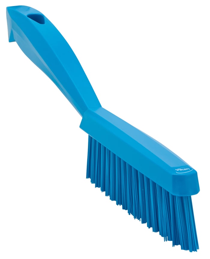 41953 Vikan, Vikan Extra Hard Bristle Blue Scrubbing Brush, 33mm bristle  length, PET bristle material, 188-8920