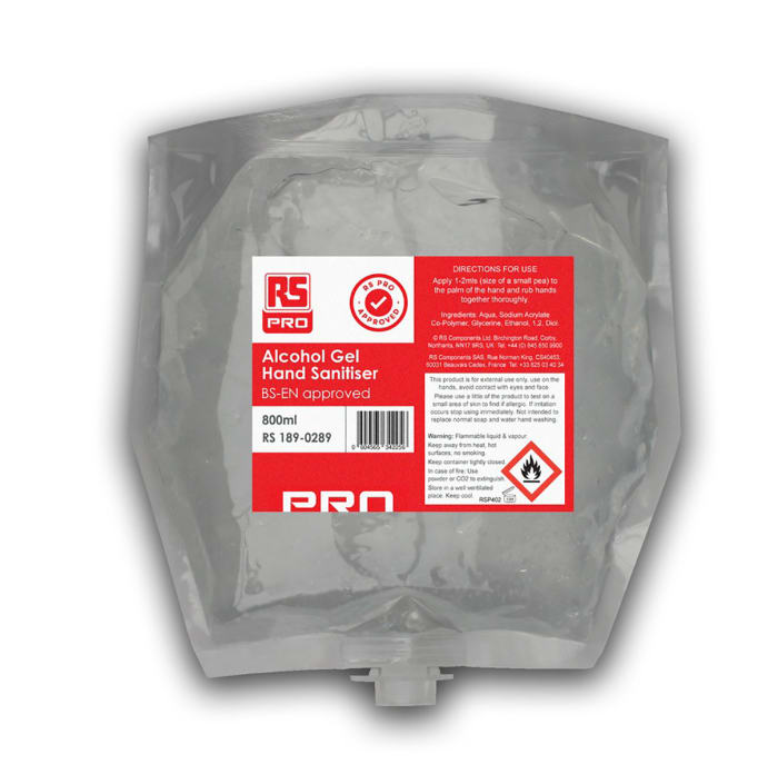 RS PRO 800 ml Pouch Hand Sanitiser