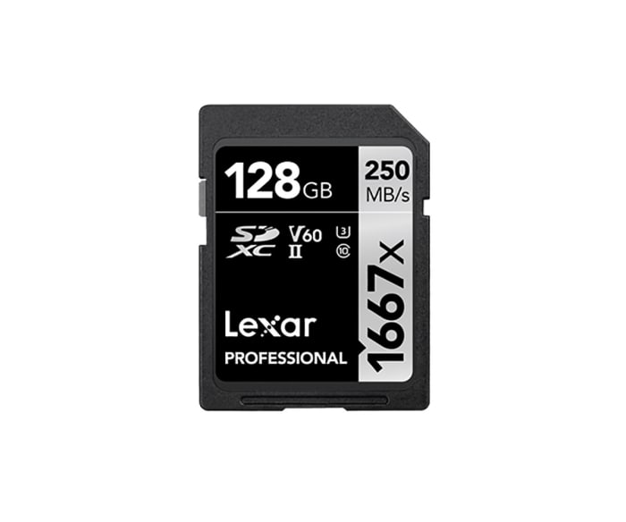 Lexar 128 GB SDXC SD Card, Class 10, UHS II (U3)