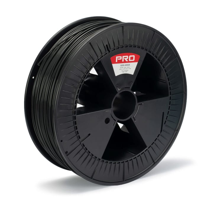 RS PRO 2.85mm Black ABS 3D Printer Filament, 2.3kg
