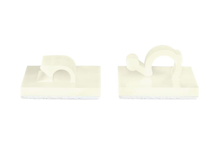 HellermannTyton Naylon 66, Sabitleme Klipsi, Yapışkanlı, Çapı: 13mm, 25 x 25 x 16,5mm