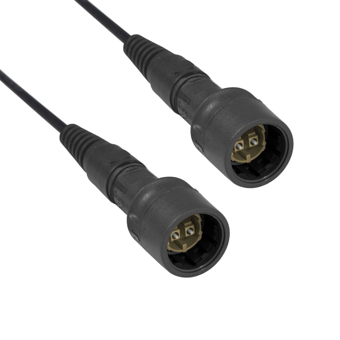 Bulgin OM1 Multimode Fibre Optic Cable, 125 μm Polyolefin, Orange, 5 m