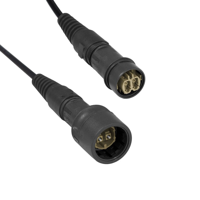 Bulgin OM1 Multimode Fibre Optic Cable, 125 μm Polyolefin, Orange, 10 m