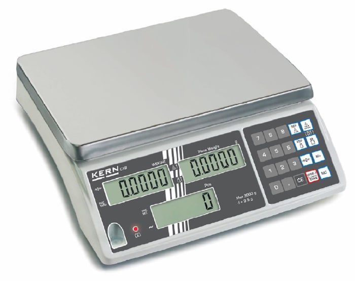 Kern CXB 3K1NM+C Counting Weighing Scale, 3kg Weight Capacity PreCal