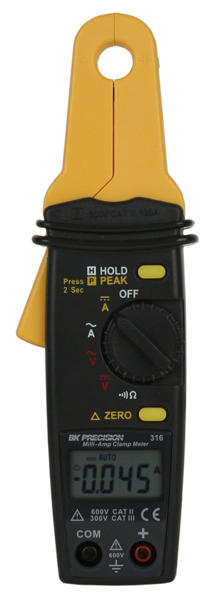 BK Precision BK316 Clamp Meter, 100A dc, Max Current 100A ac CAT II 600V
