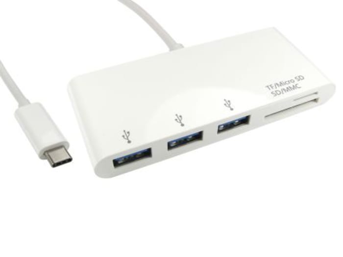 RS PRO 3 Port USB 3.0 USB C Hub, USB Powered