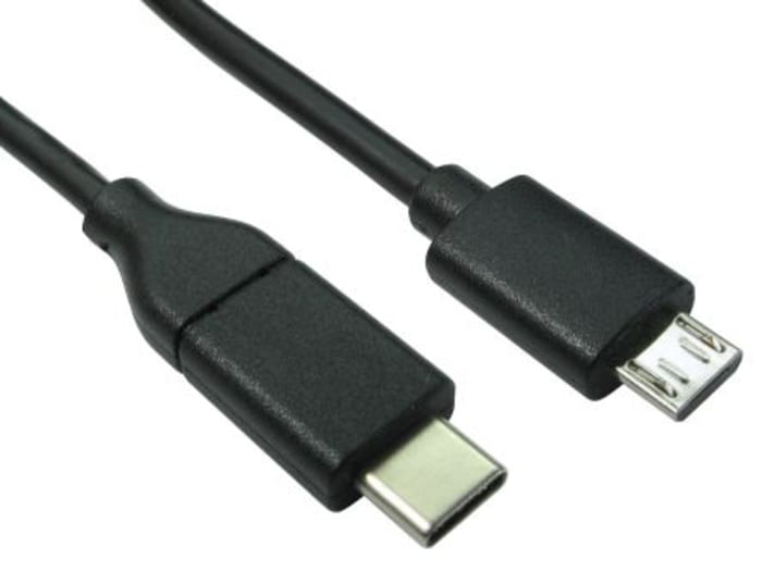 Câble USB RS PRO, Micro-USB B vers USB C, 3m, Noir