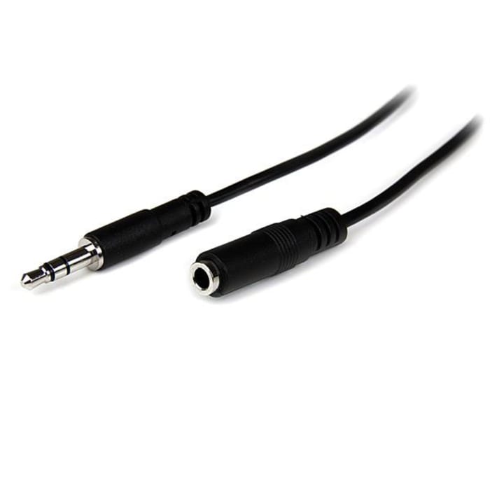 StarTech.com Male 3.5mm Stereo Jack to Male 3.5mm Stereo Jack Aux Cable, Black, 2m