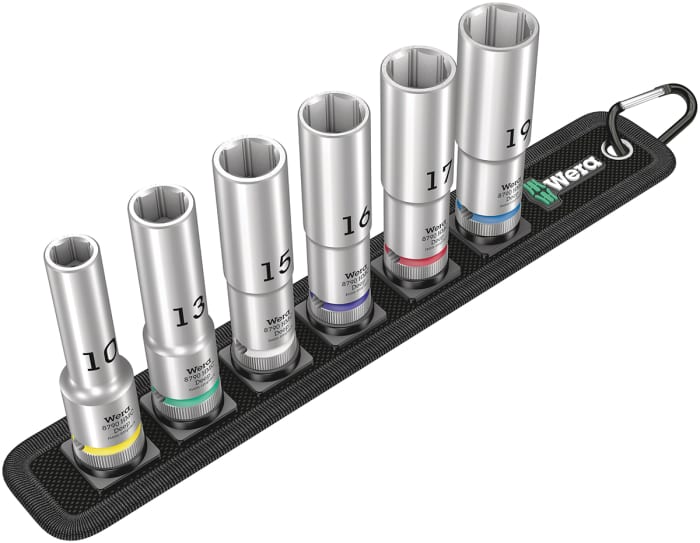 05004565001 Wera Wera 1/2 in Hexagon socket set, Socket Adapter Set 1936138 RS Components