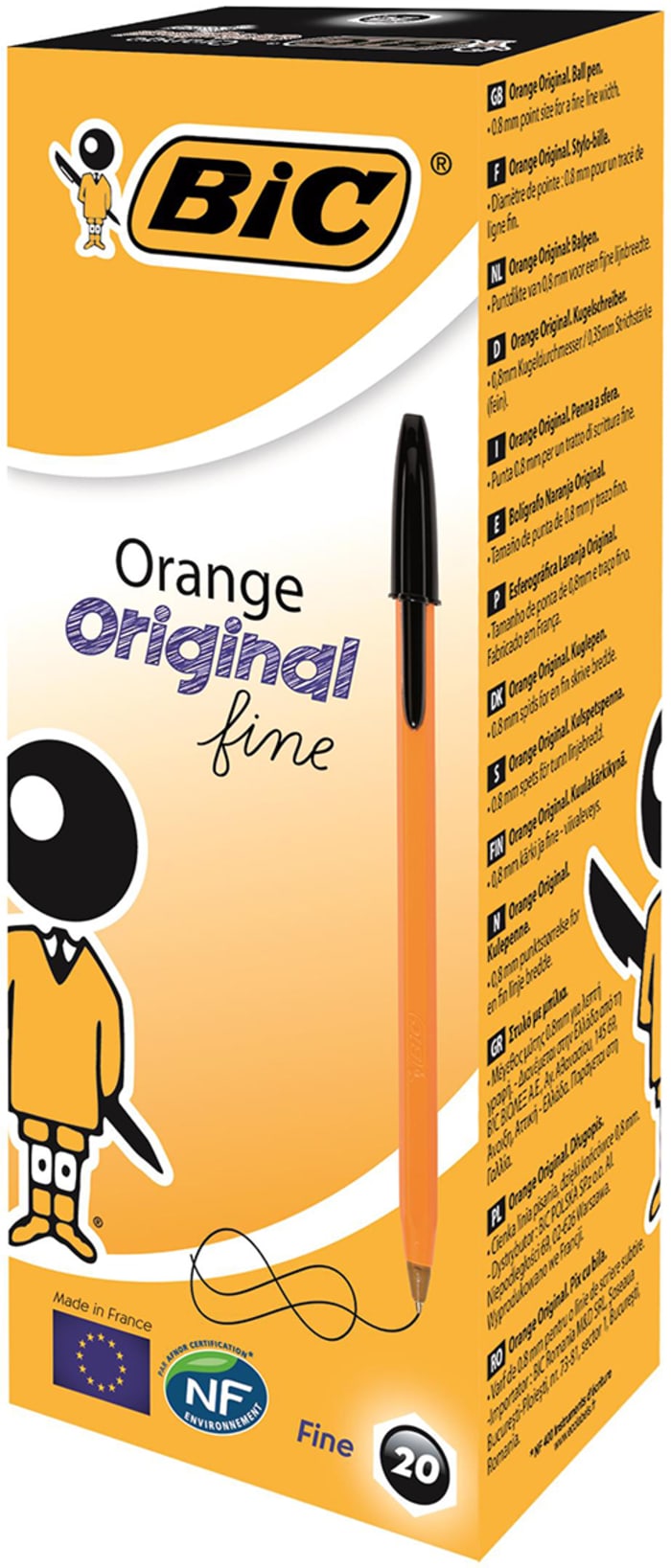 Bic Black Ball Point Pen 0.8 mm Tip Size