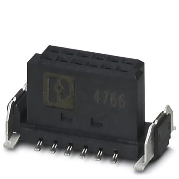 Conector hembra para montaje en PCB a 90° Phoenix Contact serie FP 1.27/20-FV 20 contactos 2 filas, paso 1.27 mm