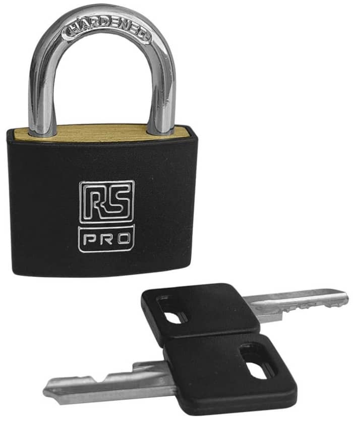 RS PRO | RS PRO Key Brass Padlock, Keyed Alike, 6mm Shackle, 43mm Body ...